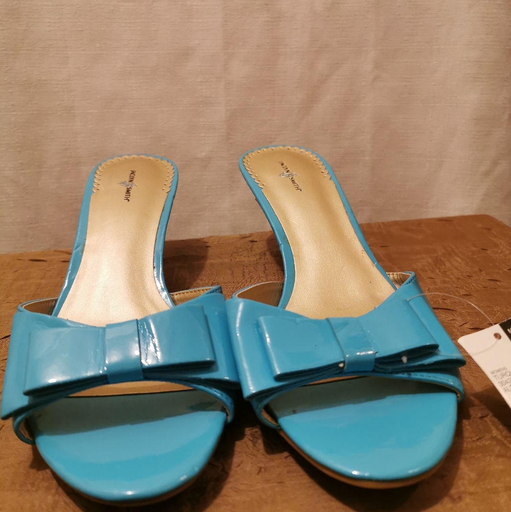 Low Heel Blue Shoes